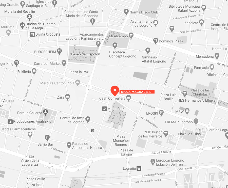 Mapa de ubicación en versión móvil